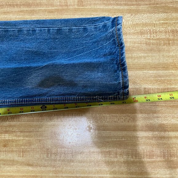 American Legacy Blue Jeans Men's Slim Straight 34X32 Distressed - Picture 10 of 11